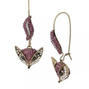 Betsey Johnson Fox Dangle Earrings